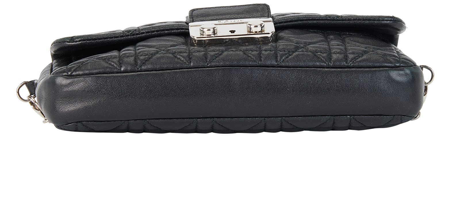 Miss Dior Flap Bag, &pound;595, Handbags, Black, Lambskin Leather, Top view